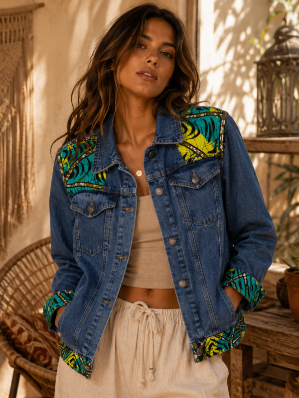 Chaqueta Denim Artesanal - Zuri