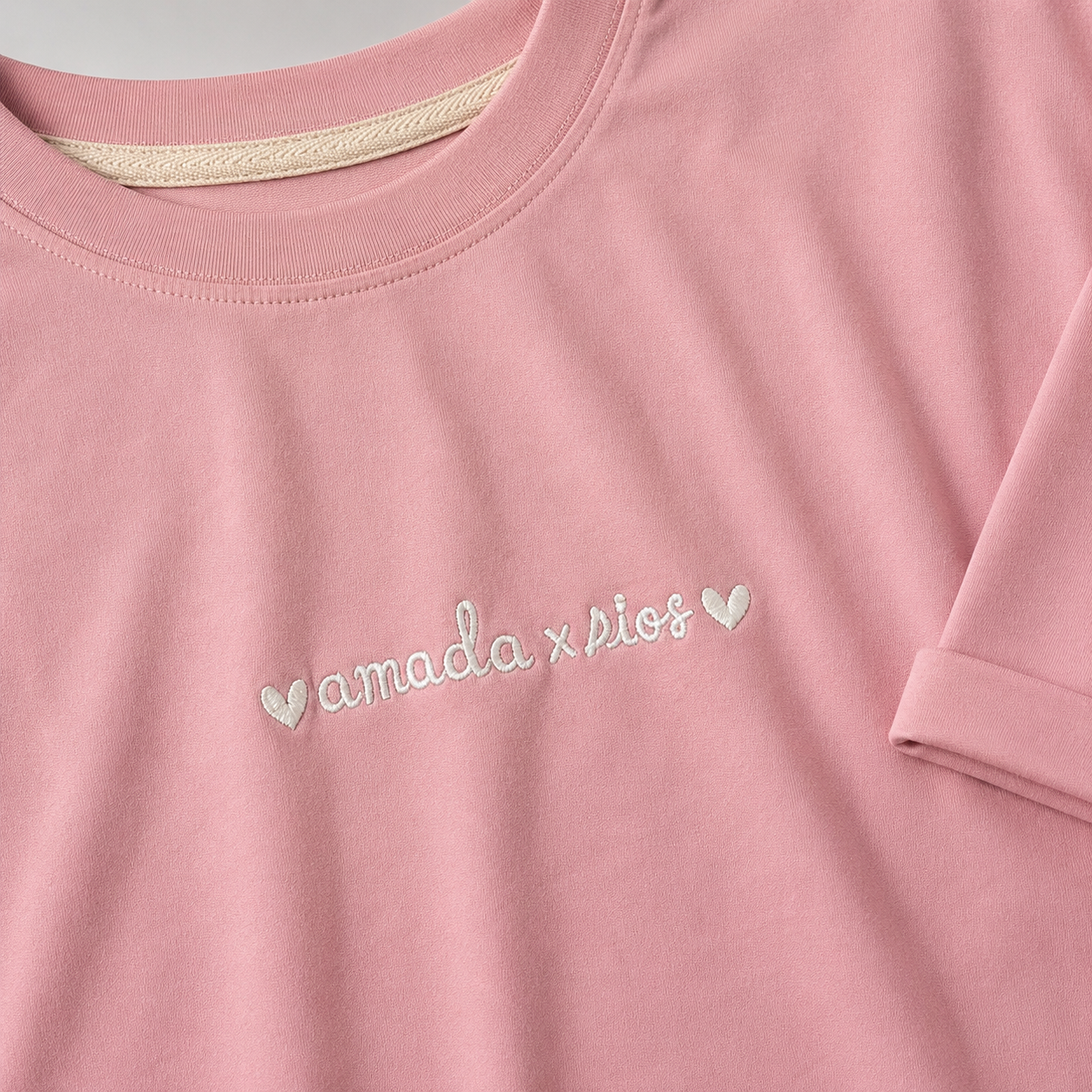 Camiseta Rosa Amada, detalle