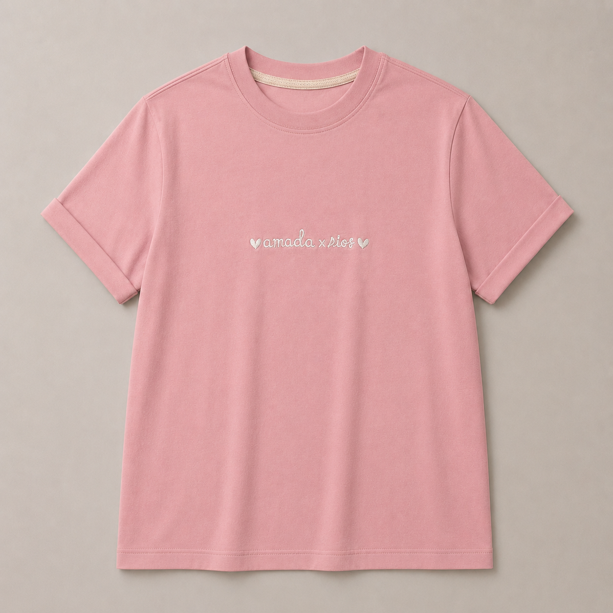 Camiseta Rosa Amada, vista frontal