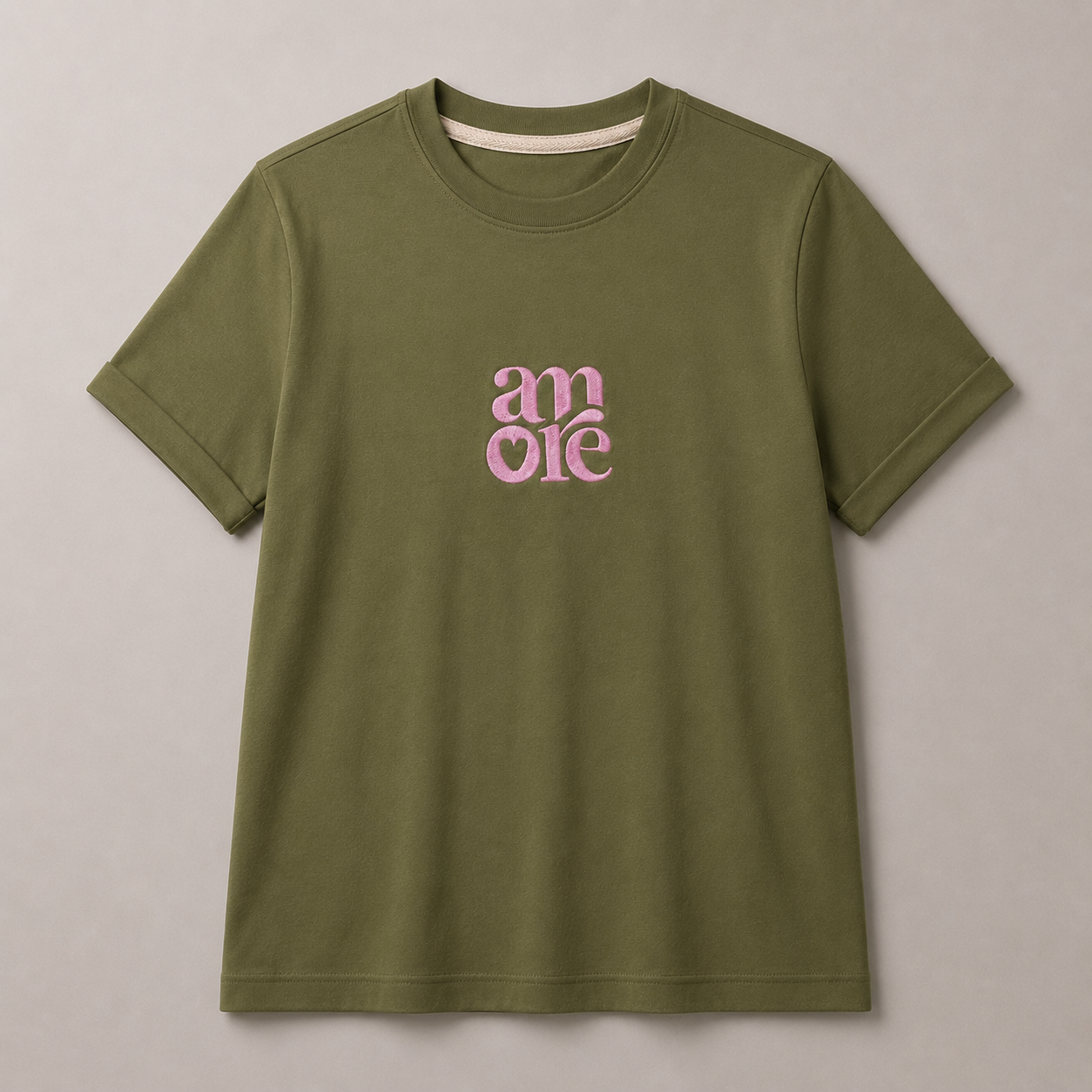 Camiseta Verde Amor, vista frontal
